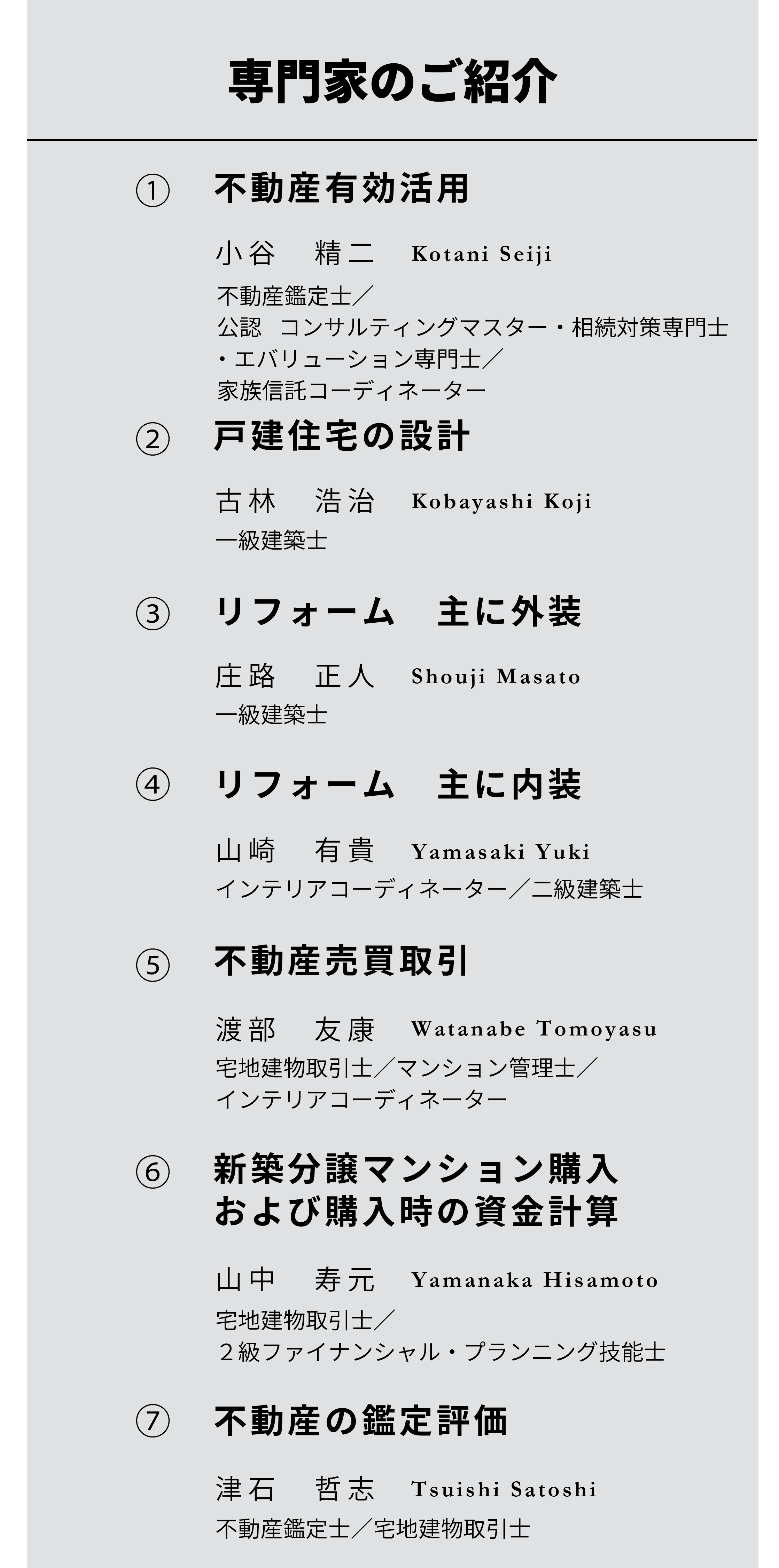専門家のご紹介