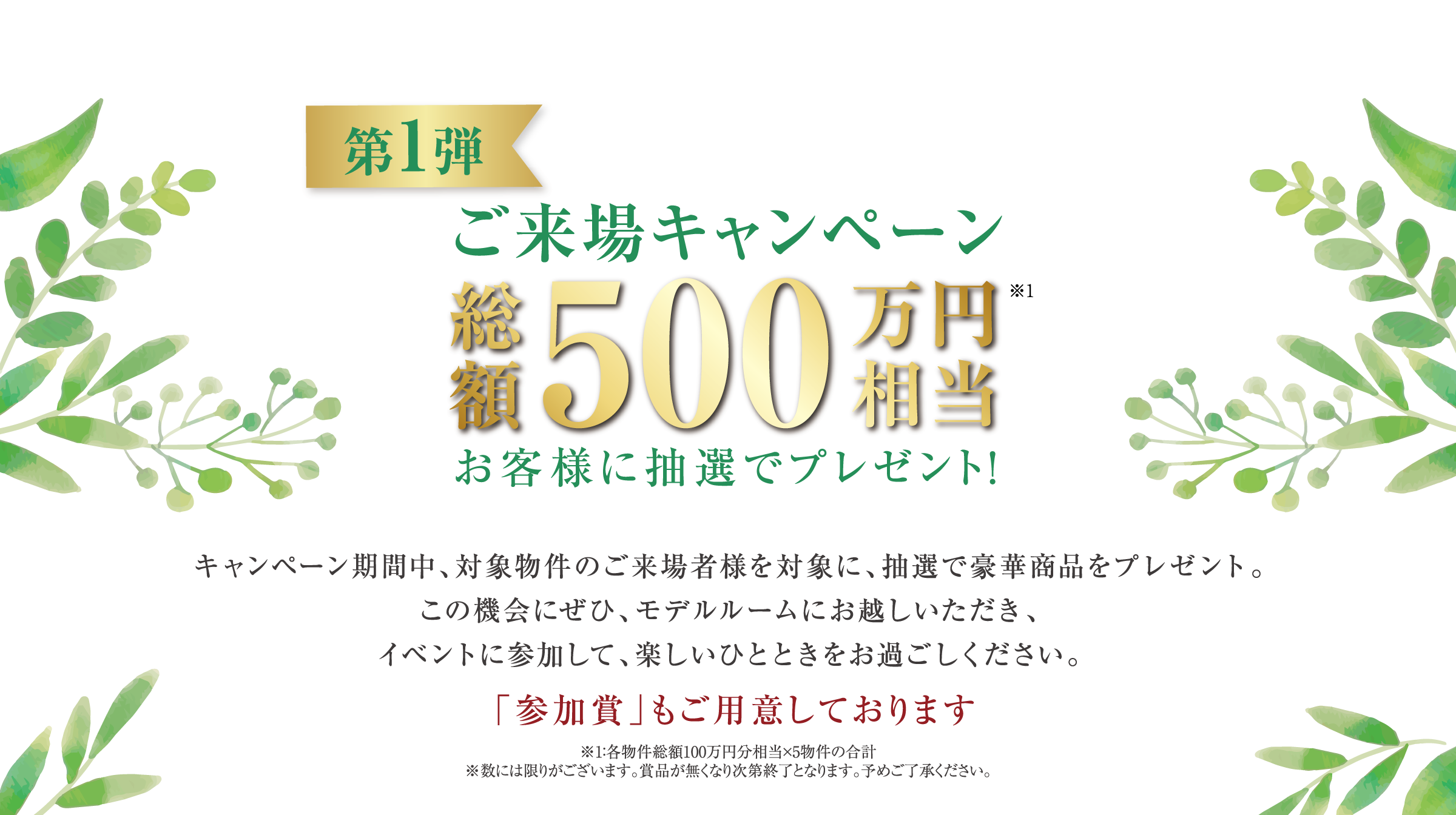 第1弾 ご来場キャンペーン