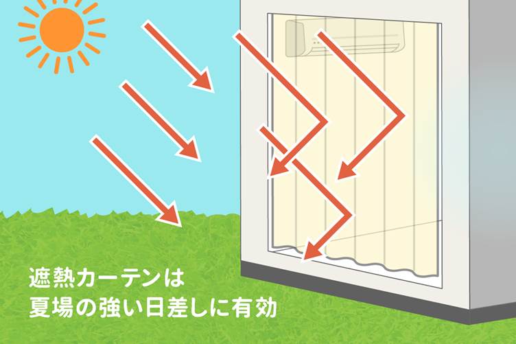 遮熱カーテンは夏場の日差しに有効
